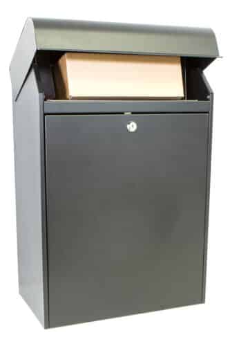 Secure Black Steel Parcel Box 1