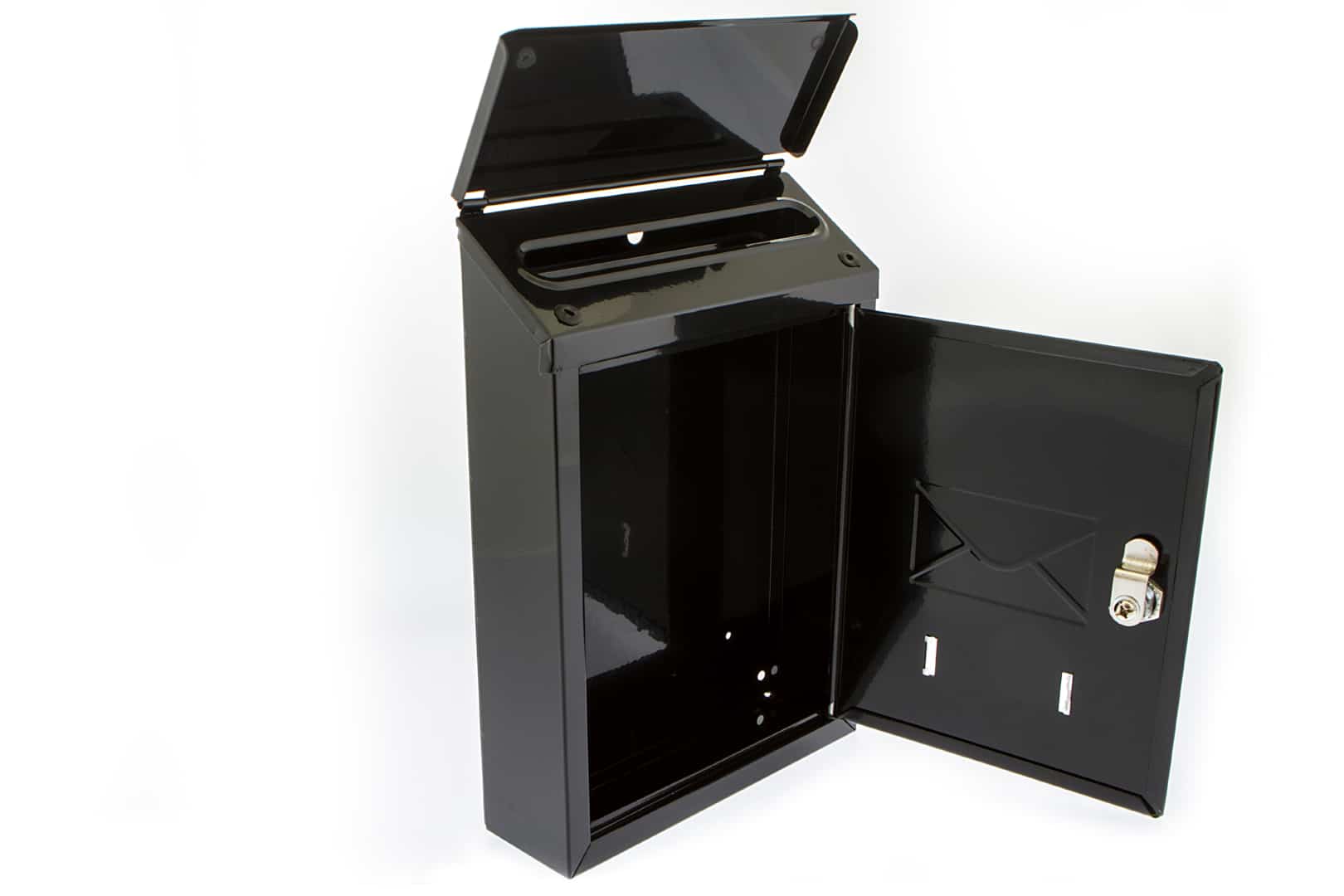 Avon Steel Post Box - Black 2 Avon Steel Post Box - Black - Image 2