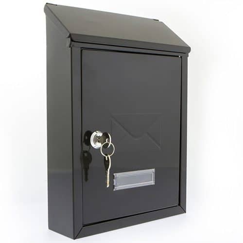 Avon Steel Post Box - Black 3