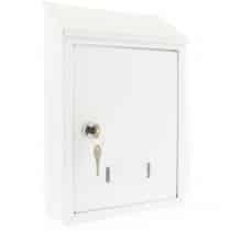 Avon Steel Post Box - White 4