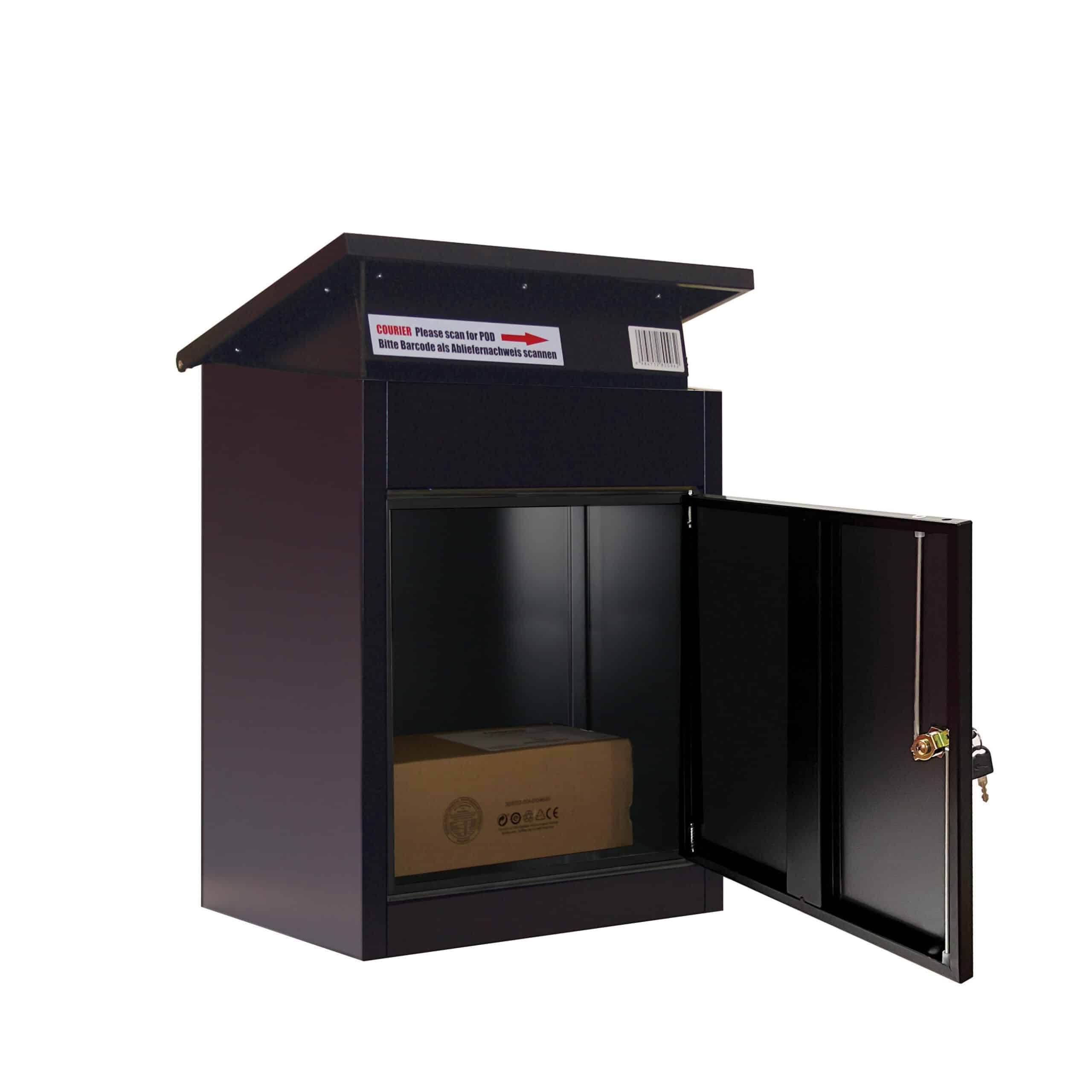 Secure Black Steel Parcel Box Flat Packed PB0581 5 Secure Black Steel Parcel Box Flat Packed PB0581 - Image 5