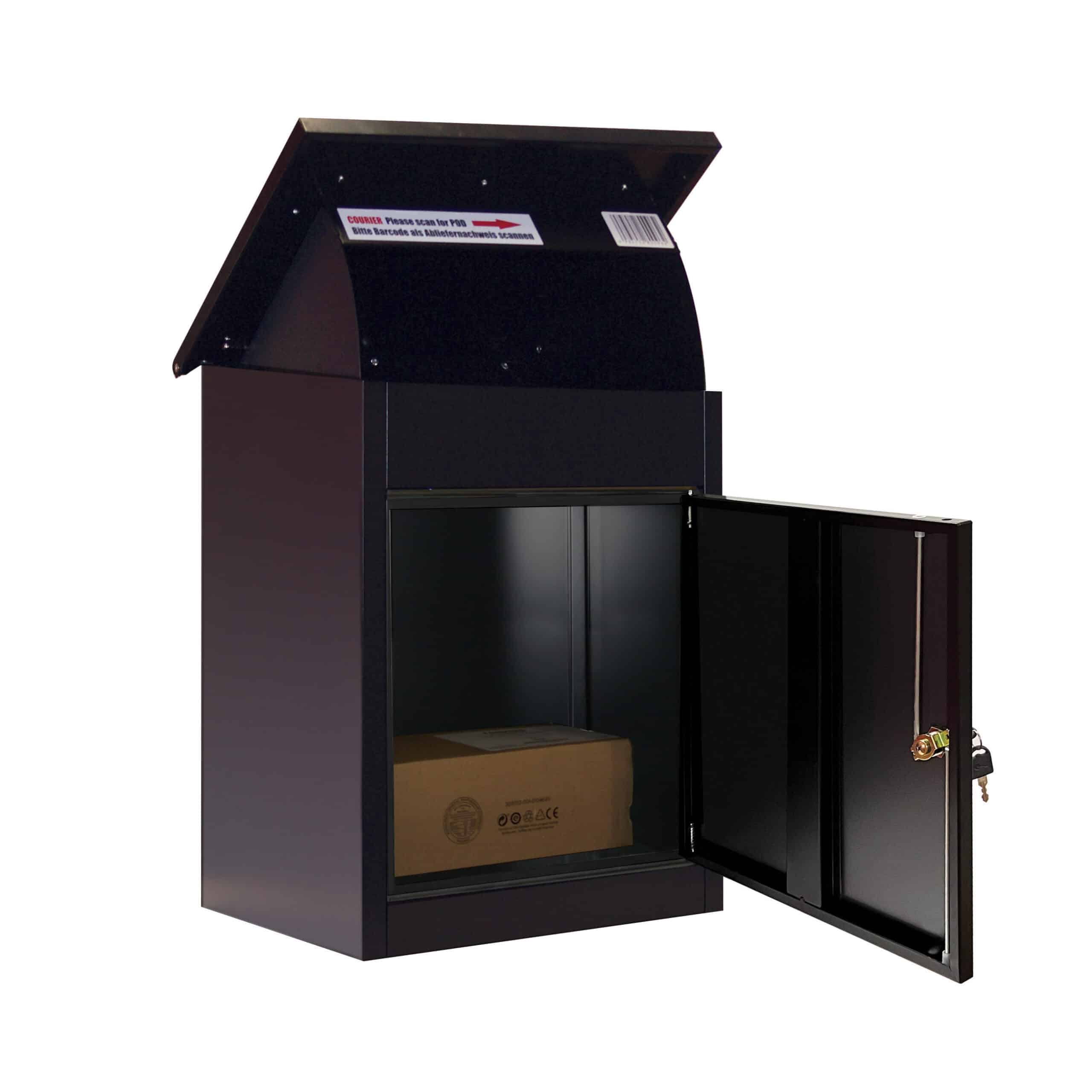 Secure Black Steel Parcel Box Flat Packed PB0581 6 Secure Black Steel Parcel Box Flat Packed PB0581 - Image 6