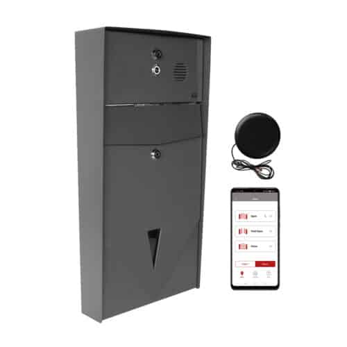 Prime7-LA-EU Hooded Wall Mounted Post Box With Fully Integrated Access Control & Intercom (No Keypad) - Anthracite Grey 9