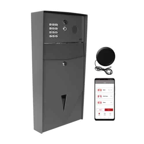 Prime7-LAK-EU Hooded Wall Mounted Post Box With Fully Integrated Access Control & Intercom (With Keypad) - Anthracite Grey 10