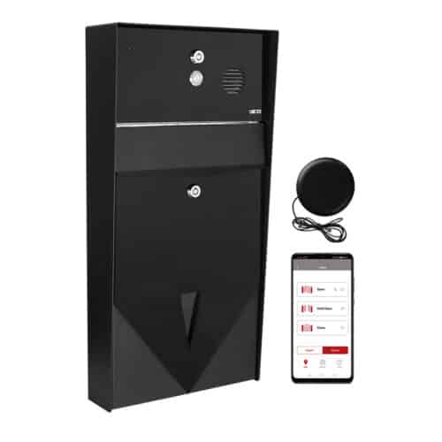 Prime7-LB-EU Hooded Wall Mounted Post Box With Fully Integrated Access Control & Intercom (No Keypad) - Black 11