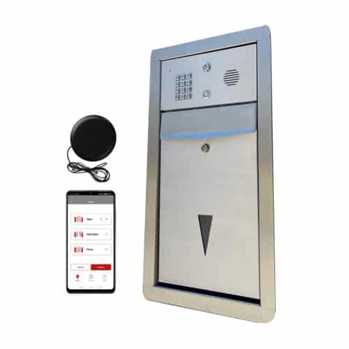 Prime7-LFBSK-EU Flush Wall Mounted Post Box With Fully Integrated Access Control & Intercom (With Keypad) - Stainless Steel 13