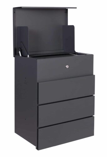 Secure Graphite Grey Steel Parcel Box PB133AAK 6